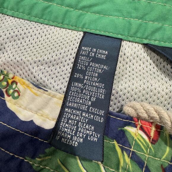 Polo Ralph Lauren Mens Swim Trunks Vintage Hawaiian Surf Retro Floral Blue 40 - Picture 3 of 4